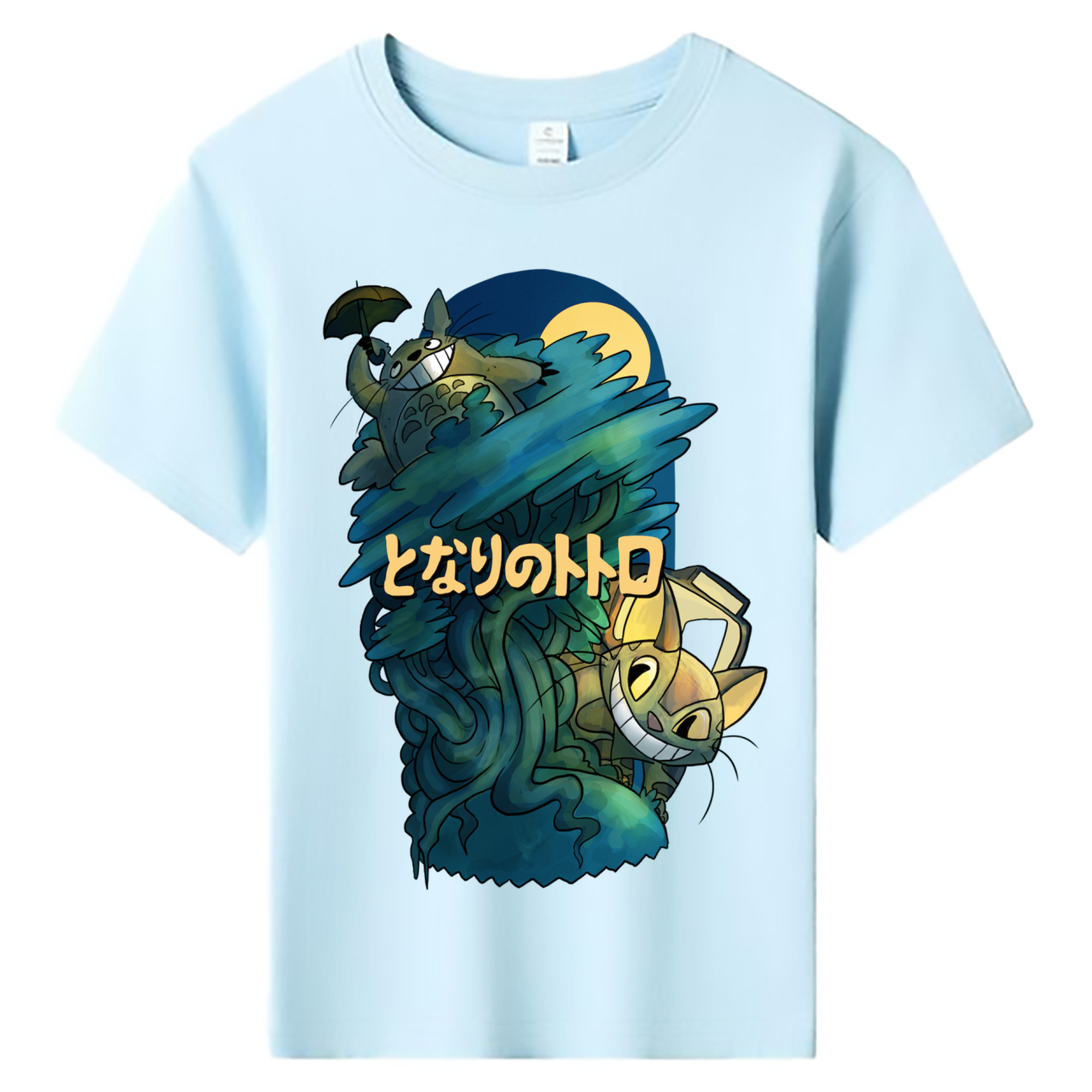 （画像用） となりのトトロ 草壁メイ 草壁サツキ My Neighbor Totoro Satsuki Kusakabe Mei Kusakabe 綿100％キッズTシャツ（フロントプリント）